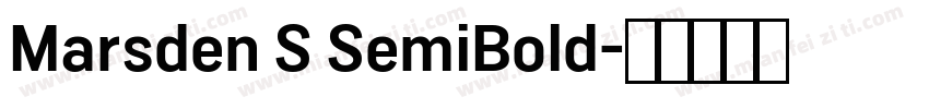 Marsden S SemiBold字体转换